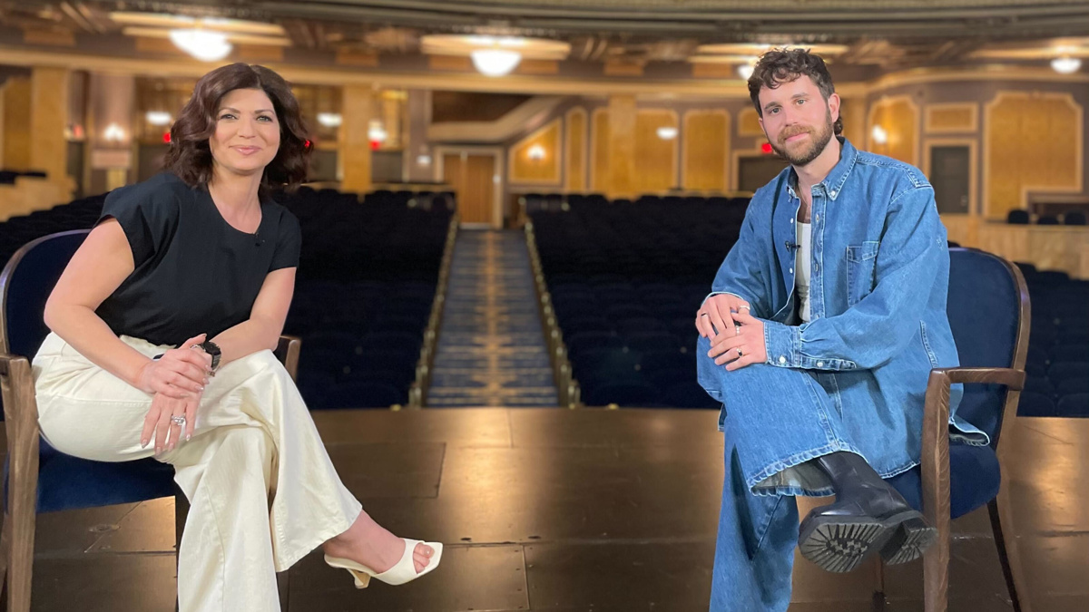 Tamsen Fadal - Ben Platt - The Broadway Show - photo by Cyd Sacks - 4/24